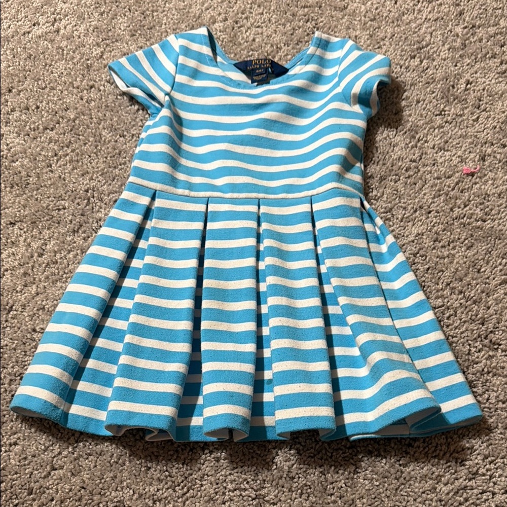 Striped Blue & White Polo dress